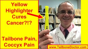 Yellow Highlighter Cures Cancer, Coccyx Pain, Tailbone Pain