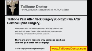 Tailbone Pain after Neck Surgery, Coccyx Pain after Cervical Spine Surgery