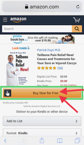 Free e-book, Tailbone Pain Relief Now, by Patrick Foye MD