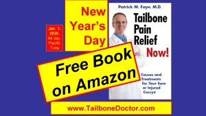 Free Book on Tailbone Pain, Coccyx Pain, on Amazon, 1-1-20