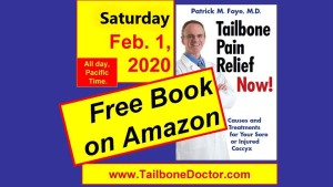 Free e-Book on Tailbone Pain Relief, Feb 1, 2020, Satuday