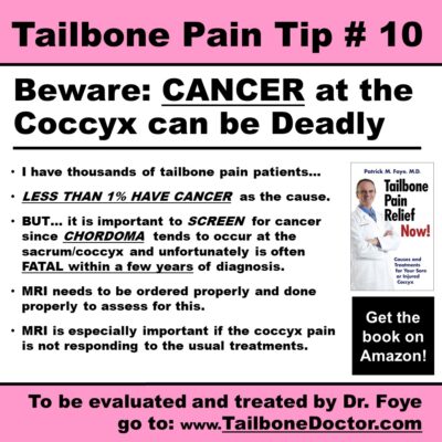 pain tailbone cancer coccyx coccydynia chordoma