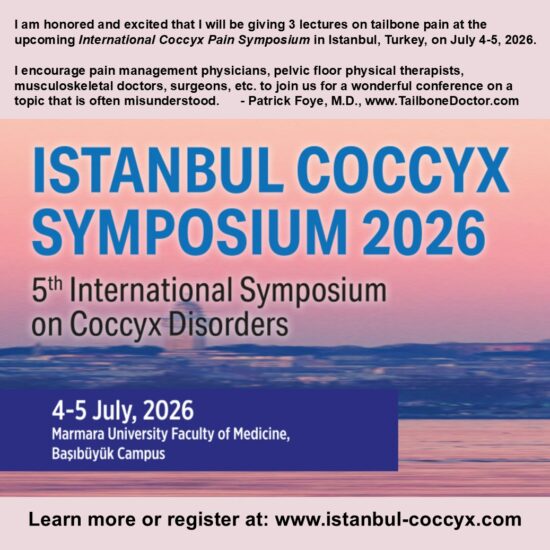 International Coccyx Pain Symposium in Istanbul, Turkey, July 2026
